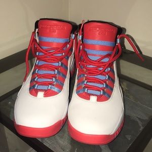 White /Red/Blue Chicago Retro 10’s Air Jordan